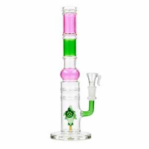 BONGO SZKLANE FAJKA WODNA Z DYFUZOREM ŻÓŁWIK ZIELONE 32cm szlif 18,8mm